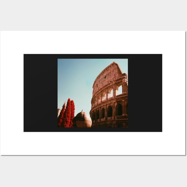 Colosseum in Aerochrome Wall Art by basementgalaxy